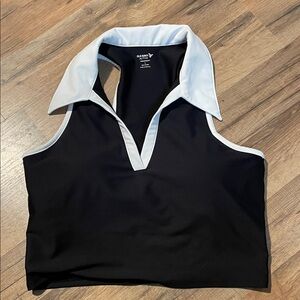 Old Navy Black and White Collared activewear